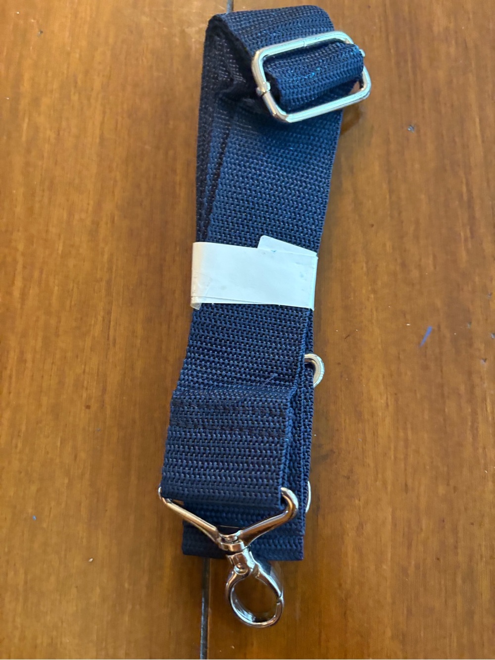 Adjustable Navy Webbing Strap with Silver Hardware - Thirty-one